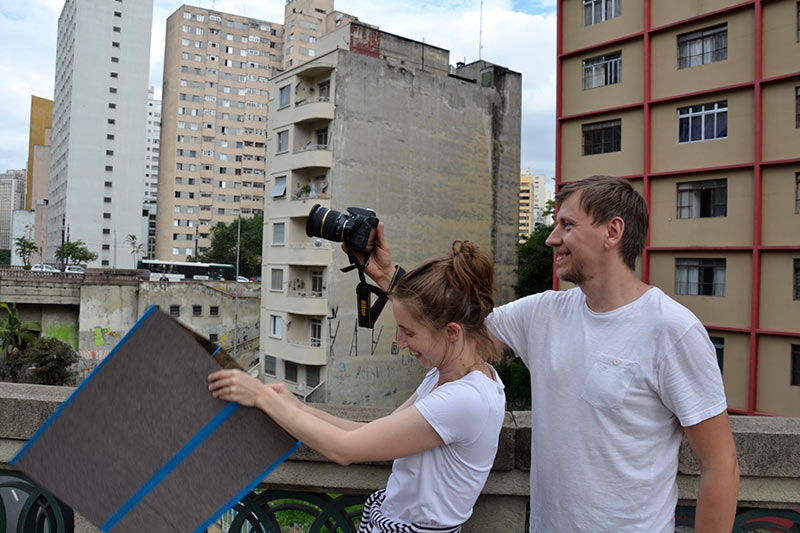 Marcin Dudek e Amélie Bouvier | Residência Paulo Reis | filmagem no centro de São Paulo

foto: DIng Musa