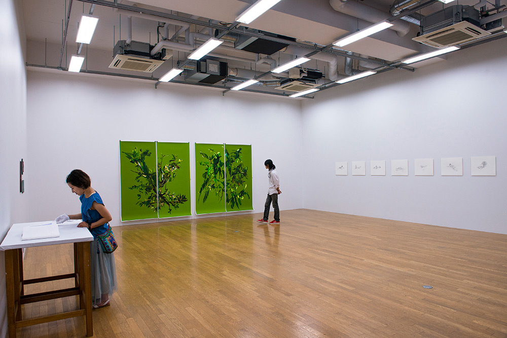 Vista da exposição, FAL - The Fine Art Laboratory Gallery, Universidade de Arte de Musashino, Tóquio, Japão