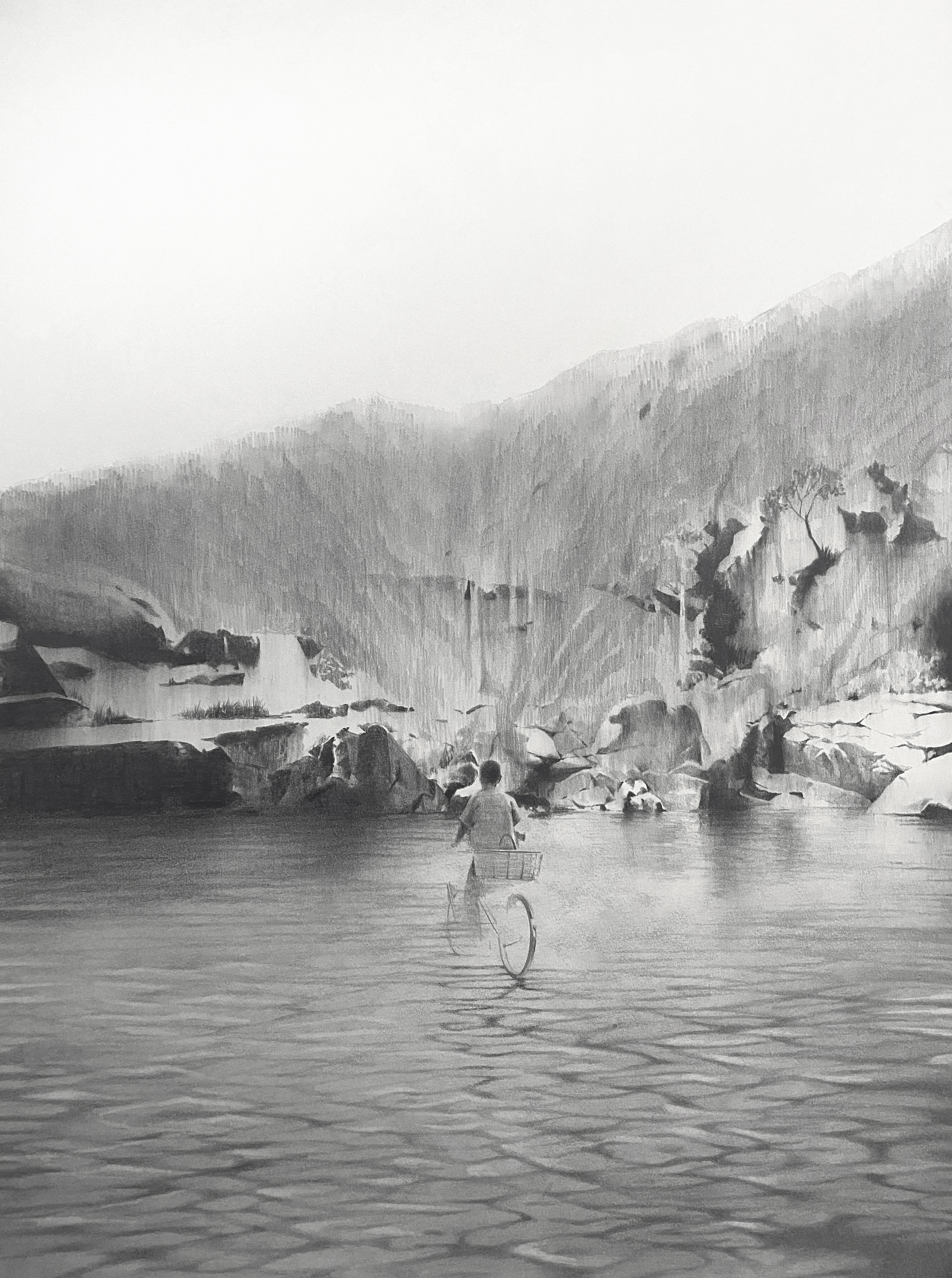 	Desaparecimento #8, lápis s/ papel, 80x60, 2023