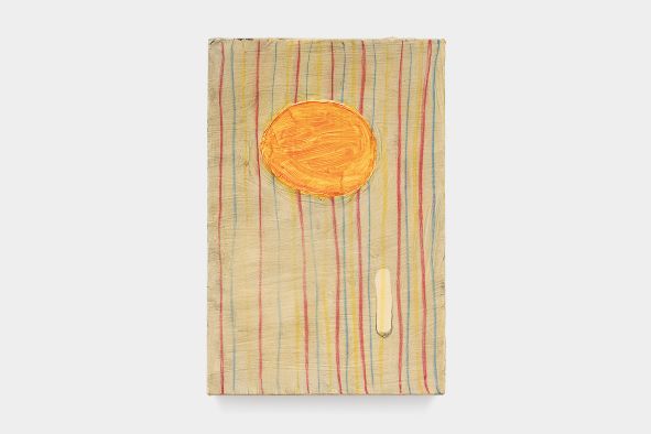 	Papelaria, 2023

	Tinta &oacute;leo e gel espessado sobre tela

	30 x 20 x 2,5 cm