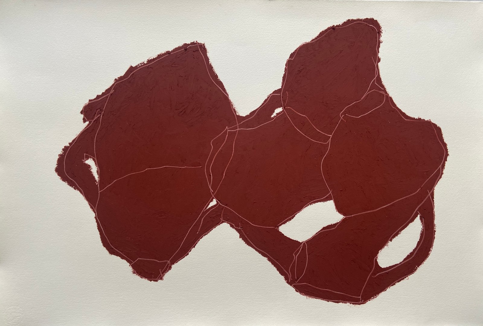 	SOBRE CARGAS, 2026

	bast&atilde;o oleoso e lapis de cor sobre papel de algod&atilde;o

	53 x 79 cm