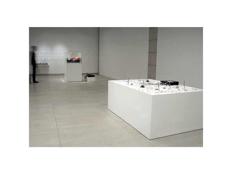 O TRIUNFO DAS CORES, AMOR E MÚSICA SOBRE OS MALDOSOS AZUIS, 2010
vista geral da exposição no Centro de Cultura Britânica, São Paulo, Brasil