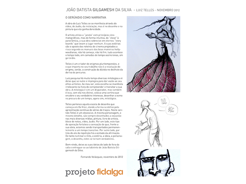 João Batista Gilgamesh da Silva | Luiz Telles | de 24 de novembro a 08 de dezembro de 2012